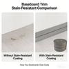 1 Roll 3.15x118.11in Self-Adhesive PVC Imitation Wood Grain Wall Decal - Thickened Border Sticker for Kitchen Backsplash