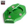 Motorcycle Accessories CNC Side Stand Plate Enlarger Kickstand Extension New Arrival For Kawasaki Z900 Z900RS 2017- Green