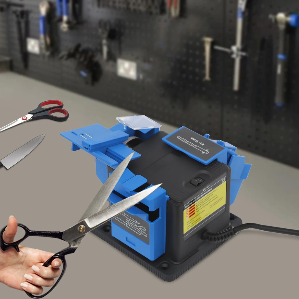 1350RPM Multifunctional Drill Bit Sharpener Electric Knife Sharpening Machine Household Cutter Scissor Tabletop Knife Sharpener