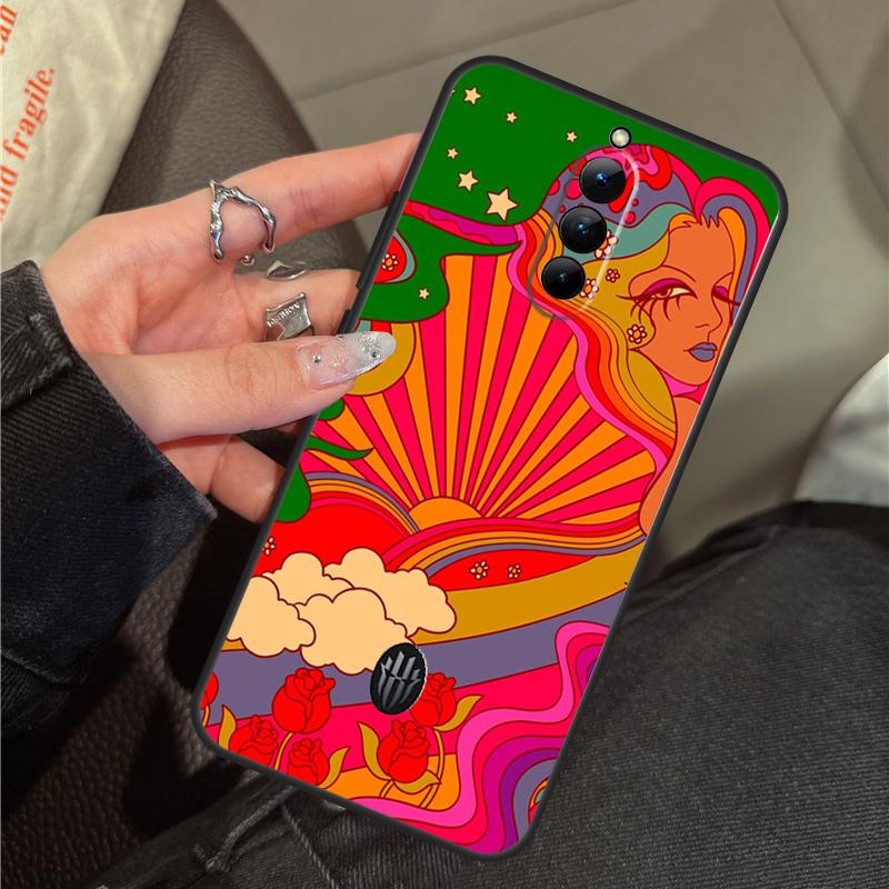 Rainbow 70s Groovy landscape Case For ZTE Nubia RedMagic 11 Air 8 9 10 8S 9S 10S Pro Plus 5G 5S 6 7 6S 7S Pro 10 Air Cover