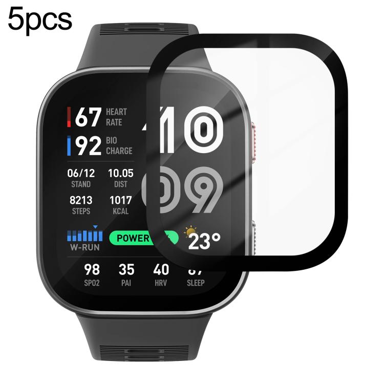 5 Stück PMMA-Verbundfolie für Amazfit T‑Rex 3 Pro 44mm / T‑Rex 3 Pro 48mm / Bip Max / Active 2 / Active Max / Balance / Bip 6 / Balance 3