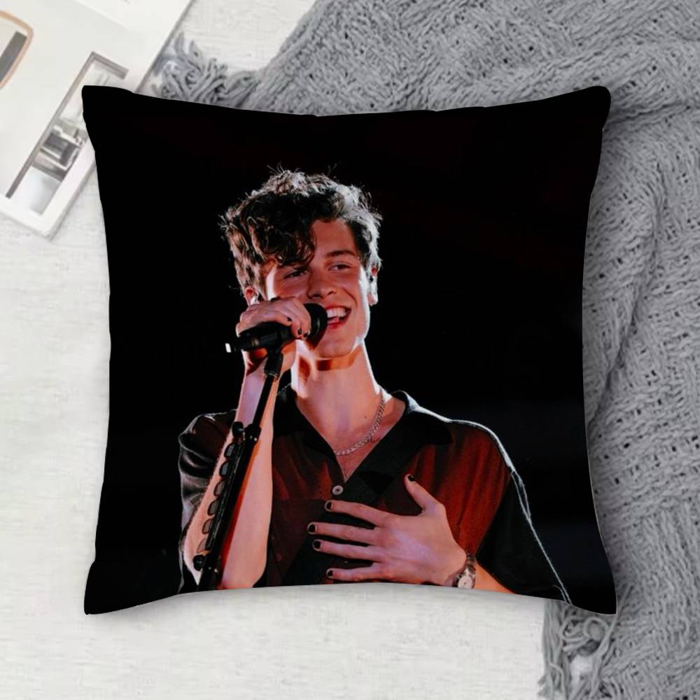 

SShawn Mendes Doublesided Printed Square Decorative Cushion Cover for Sofa Living Room Home Decor 30x30 cm