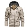 Winter Men's Thicken Fleece Lined PU Leather Jacket Motorcycle Casual Warm Biker Riding Coat Waterproof Windproof Outerwear For Cold Weather