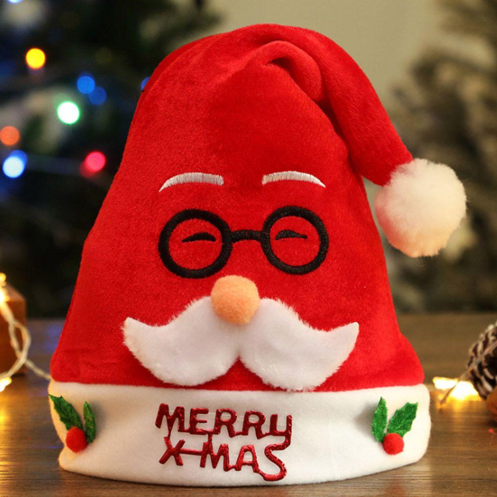 Christmas Gift Classic Cartoon Festival Supplies Plush Santa Claus Cap Christmas Hat