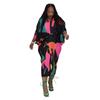 Women S V Neck Batwing Sleeve Printed Dress