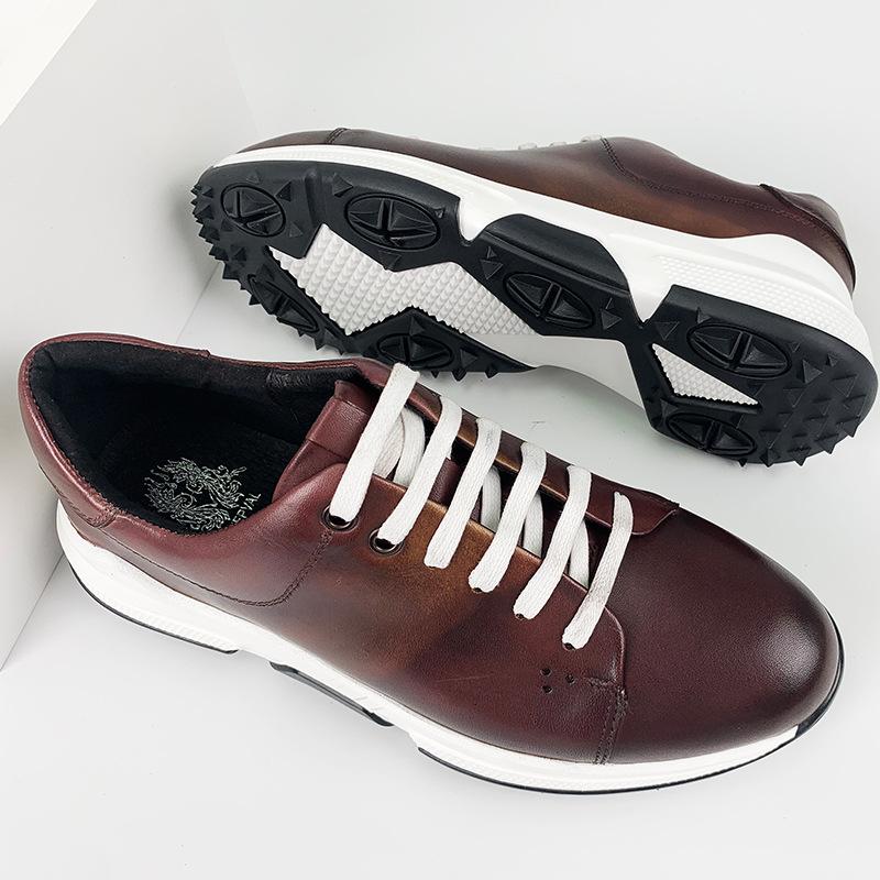 Top Quality Handmade Men Casual Leather Shoes No-Slip Brand Outdoor Mixed Color Genuine Leather Men Sneakers Plus Size 38-46