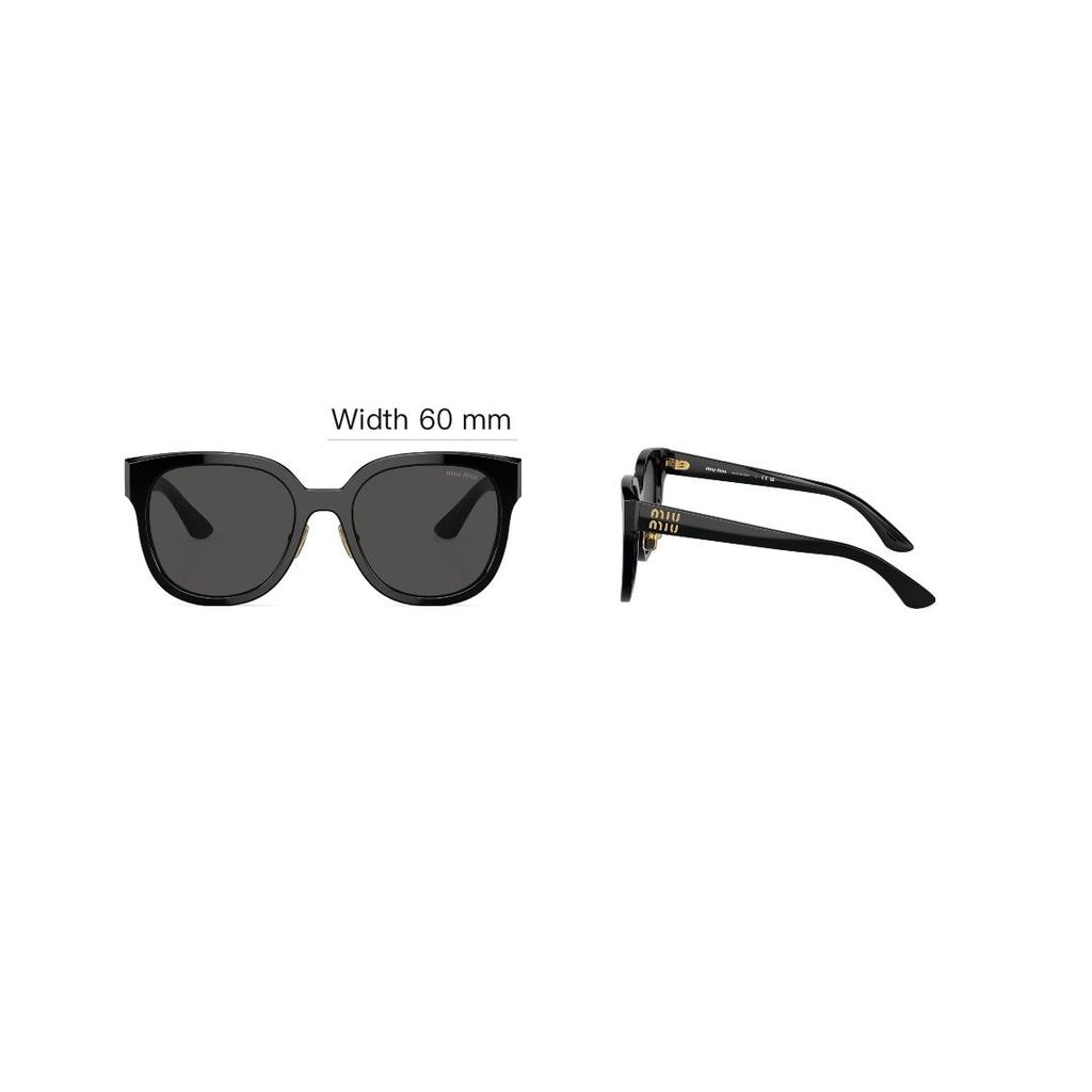 Miu Miu Letter Logo Oval Sunglasses Women sunglasses Black MU01ZS1AB5S0
