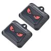 2pcs Animal Repeller Red LED Strobe Lights Waterproof Design Solar Automatic Charging ABS Housing