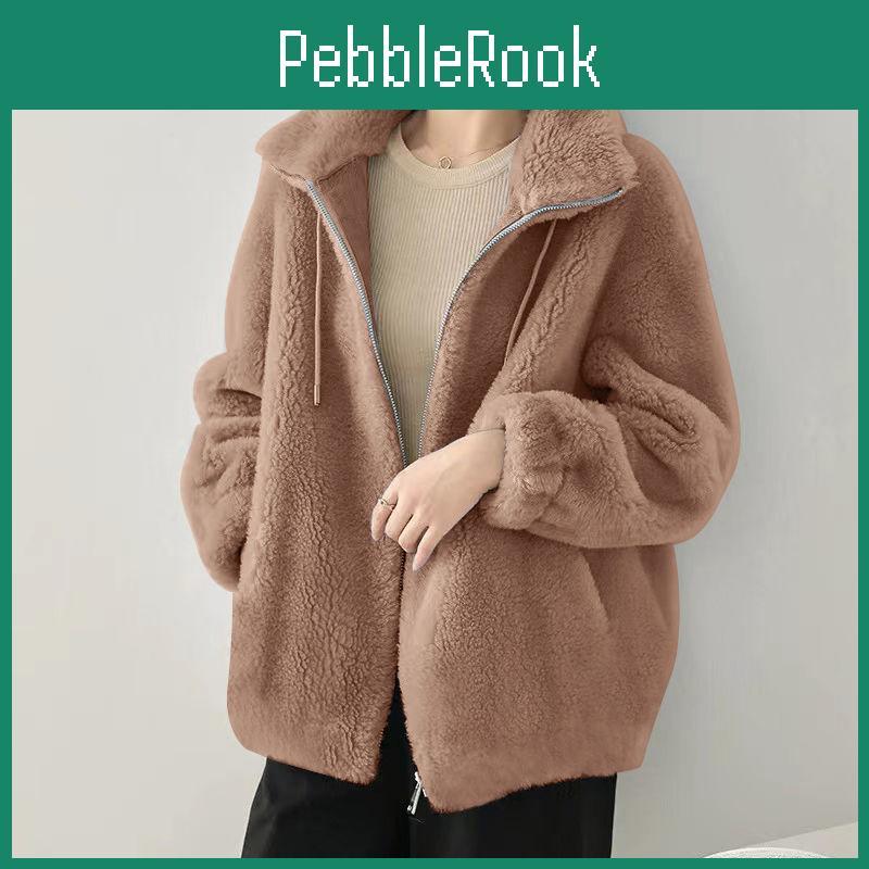 Size Large Loose Extra Coral Fleece Fleece Jacket Womens Autumn And Winter Thickened Doublesided Fleece Polar Fleece Jacket Womens Tide