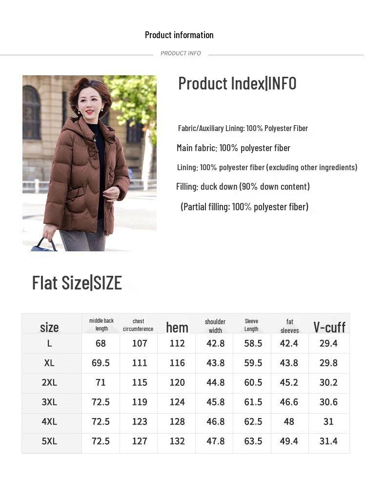 SNOWFLYING Women's Hooded New Chinese Style Windproof Duck Down Jacket