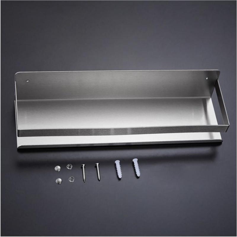 Koupelnová police Nerezová ocel Čtvercové rohové police Držák na ručníky Držák na šampon do sprchy Kuchyňský stojan na koření