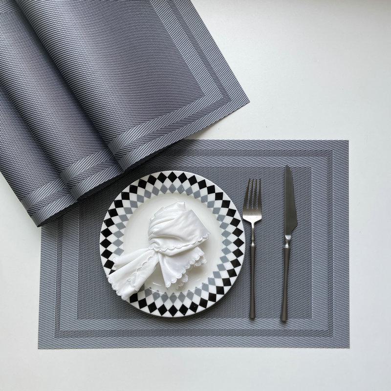 European PVC Non-slip Heat-resistant Table Placemat Set