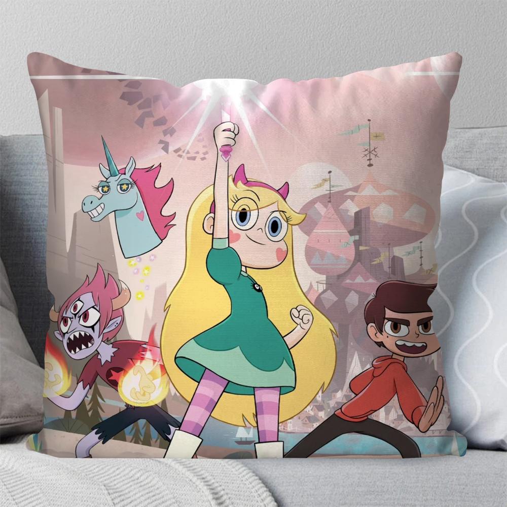 1pc S-Star B-Butterfly Animation Pillow Case Square Pillow Bedroom Sofa LeisureComfortCushionCarLivingRoom Home Decoration 40X40