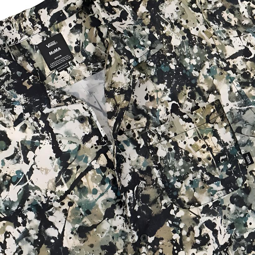 Vans X MoMA Camouflage Short Sleeve Shirt Men shirts VN0A4RPR18K1