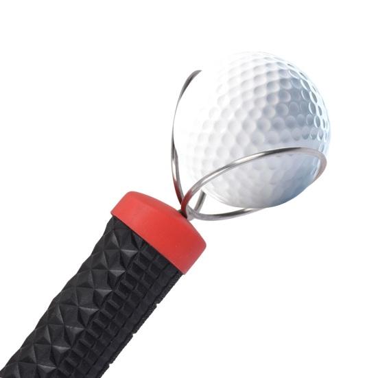 Iron Wire Park Golf Ball Retriever, Golf Ball Grabber Double Ring Clip, Putter Grip Metal Wire Golf Ball Picker Upper Tool, Golf