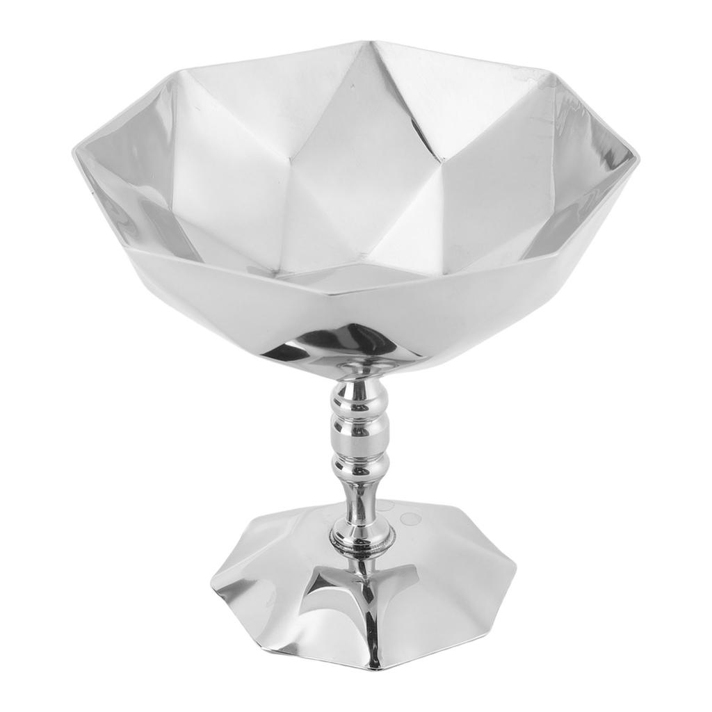 Nachtischbecher mit Fuß Multifunktionale Spülmaschinenfeste Edelstahl Eisbecher mit Fuß für Pudding Salat Snack