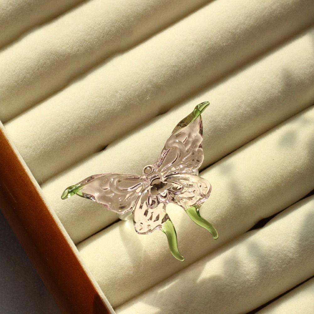 Exquisite Colorful Flower Ring Handmade Chinese Dragon Ring Valentine's Day Gift