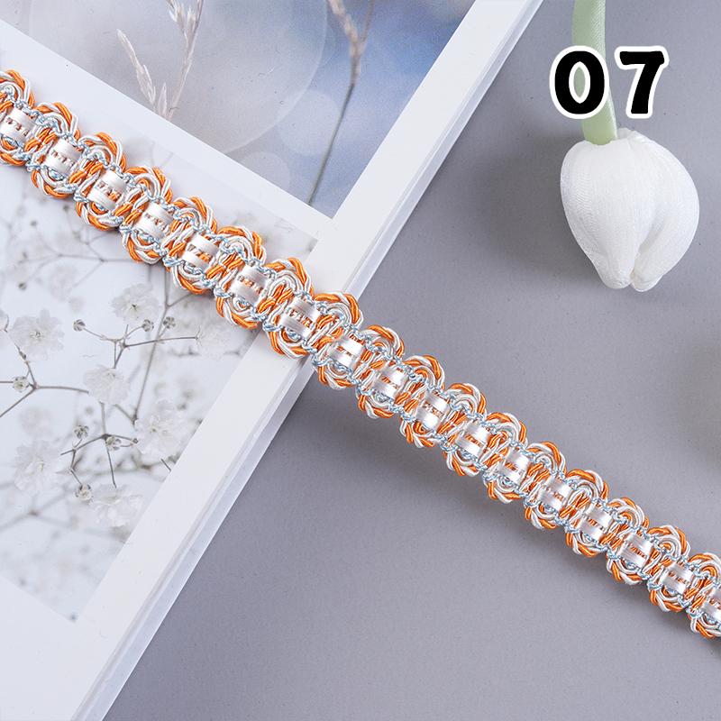 12 Meter Braided Lace Trim Fabric Fringe 1.5cm Width Lace Ribbon Apparel Curtain Diy Sewing Accessories Upholstery Decor Crafts