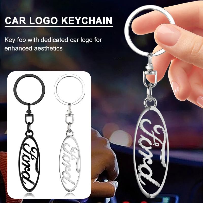 Car Accessories 3D Metal Car KeyChain Key Ring Chain Auto Styling For Ford Focus 2 MK2 MK3 Fiesta Mondeo Ranger Kuga