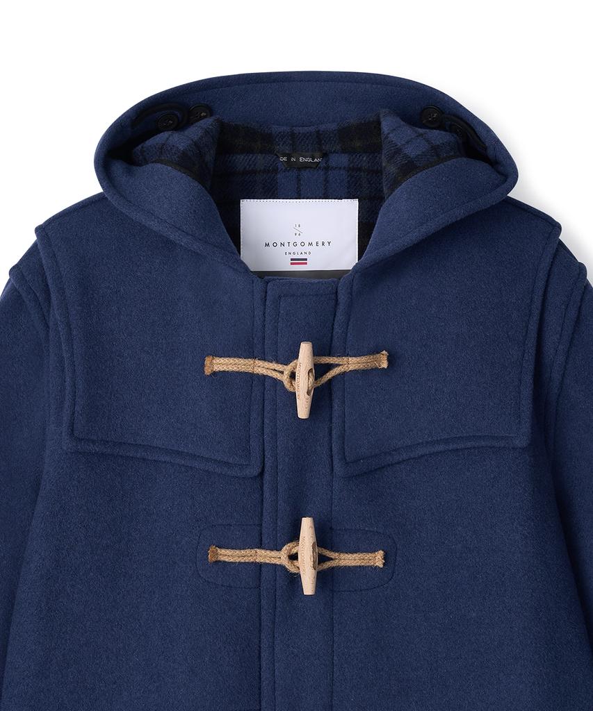 Montgomery Classic Fit Duffle Coat With Wooden - Royal Blue
