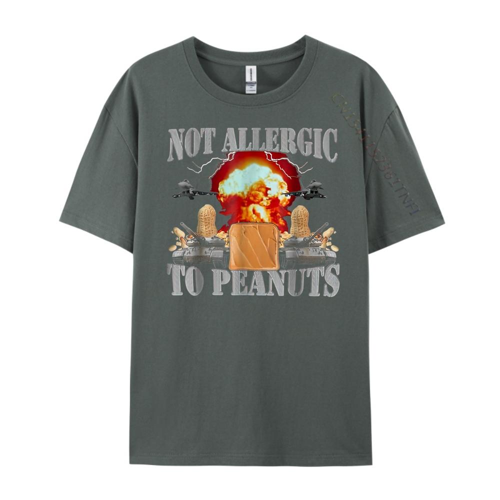 Funny Weird Meme Not Allergic To Peanut Cursed Peanut Butter T Shirts For Men TShirts Valentines Day
