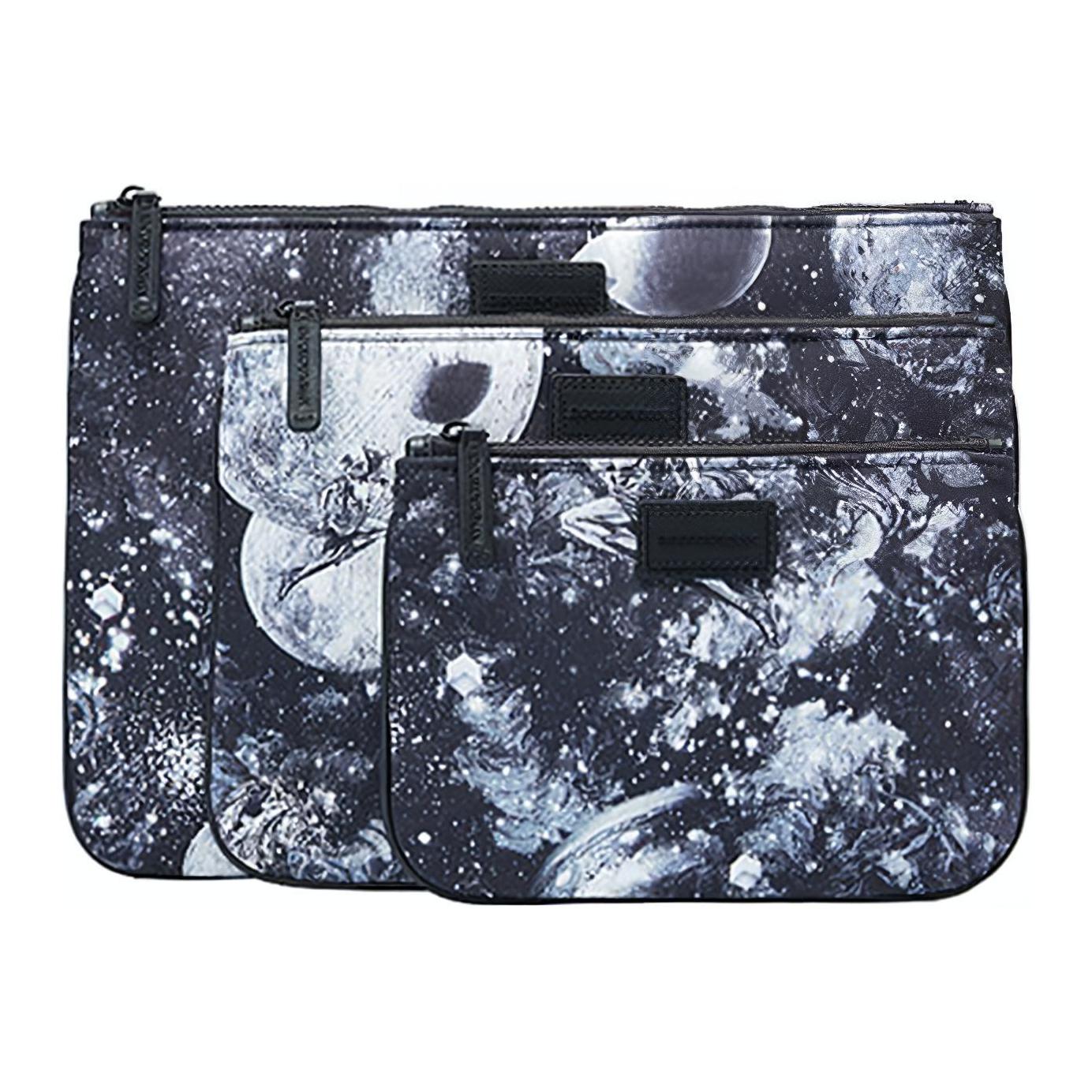 

Emporio Armani Fashion Trend Print Three-Pack Zipper Closure Fabric Clutch Men Clutch Black White Y4R343-Y062V-84260 Basic Set (Bag+Dust Bag)