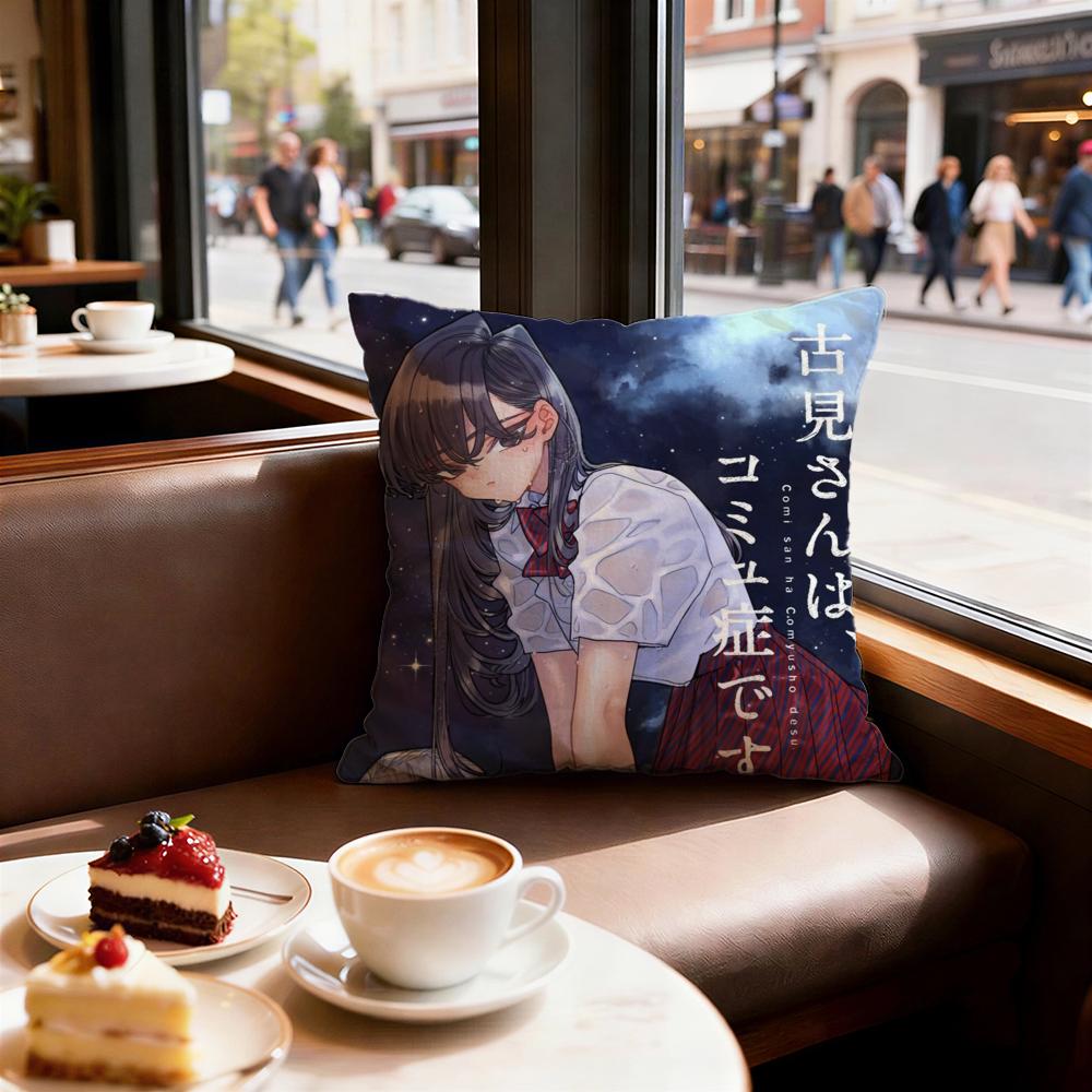 Anime Komi Cant Communicate Cushion Cover Decorative Cushions Covers Cover Sofa x Pillow Piece x x Pillowcase