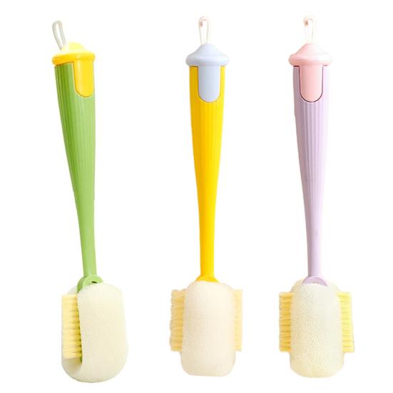 4 in 1 Cleaning Brush Long Handle Cups Straws Pacifiers Cleaning Scrubber Deep Reach Brush Kitchen Cleaning Accessory