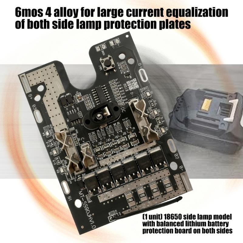 Efficient Heat Dissipation PCB Battery Protections Circuit Board Overheating Protect for 6MOS 4 18650 Power Tool