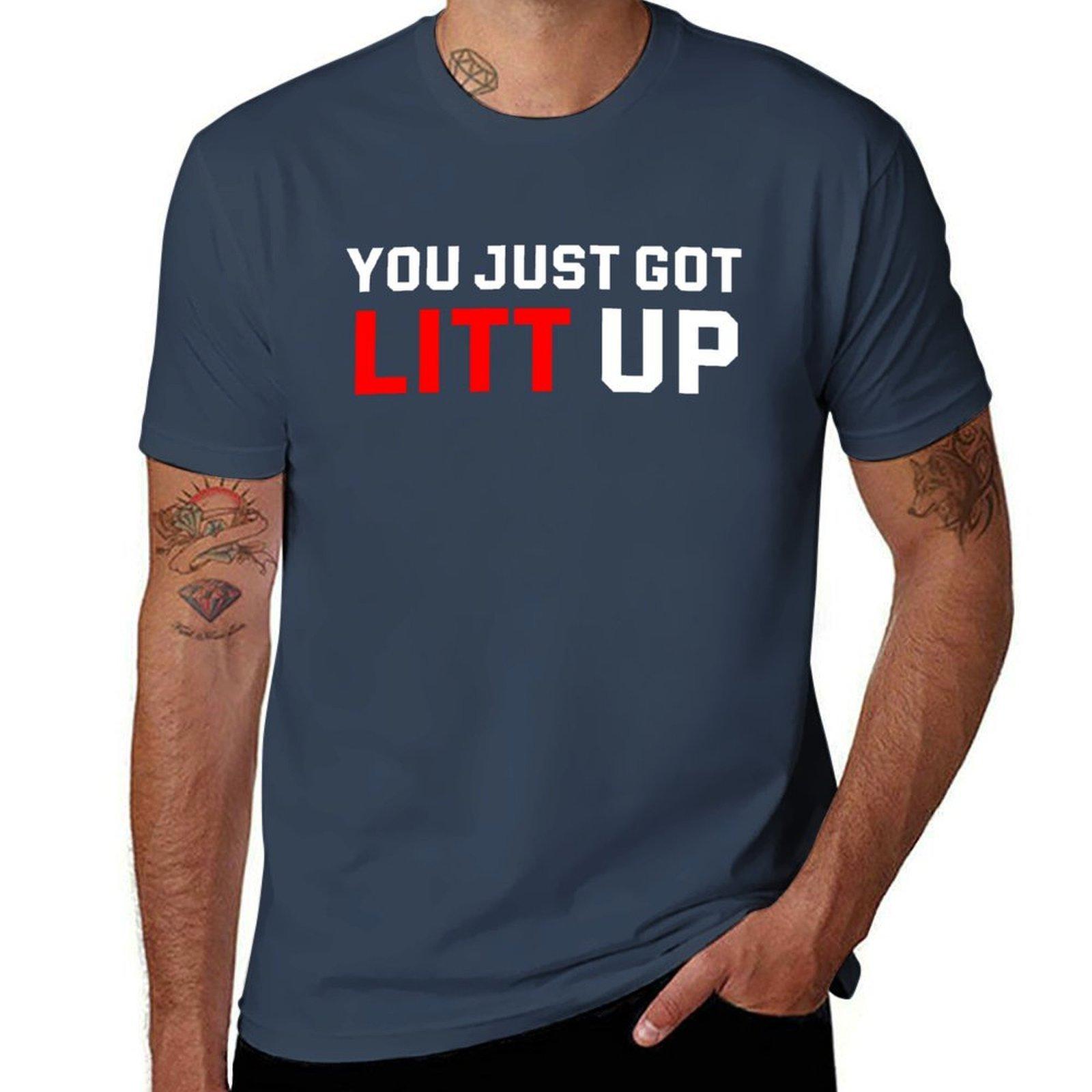 You Just Got Litt Up Harvey Specter Tshirt Comfortable Workout Short Sleeve Shirt S