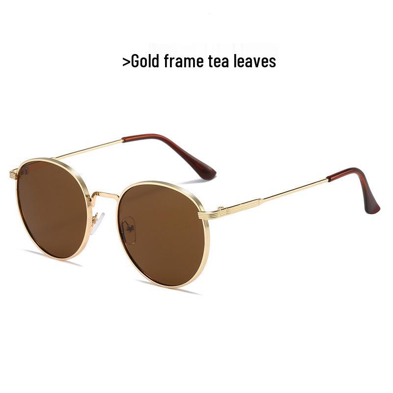 Trendy Ocean Film-Inspired Women's Fashion Sunglasses - Metal Oval Frame