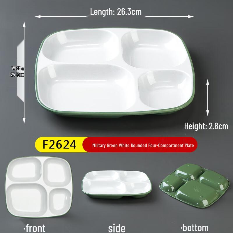 Melamine Divided Canteen Meal Tray