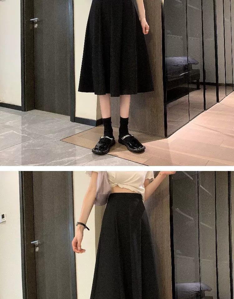 Beige Drapey High Waist A-Line Midi Skirt for Women - Spring/Summer Edition