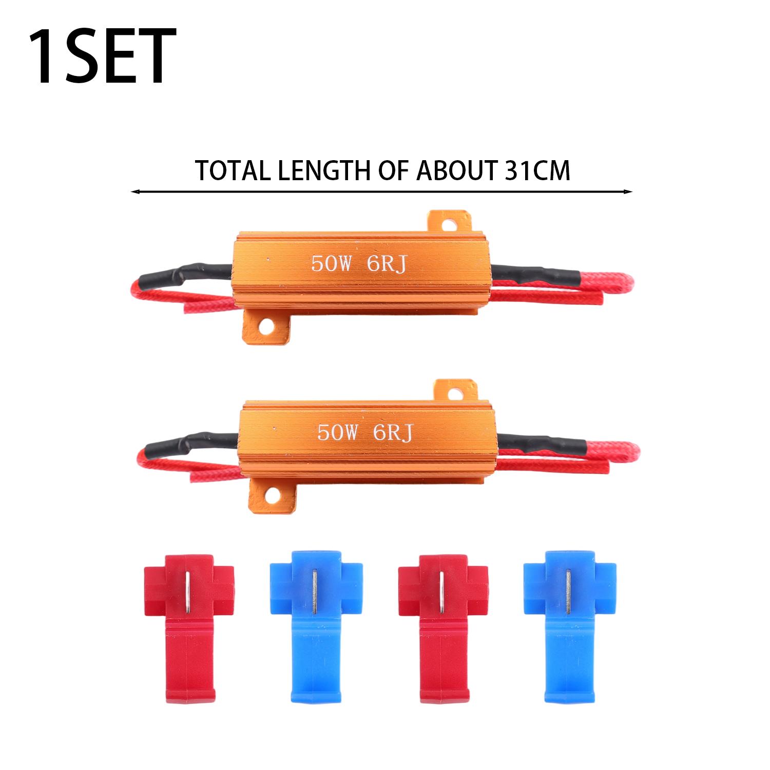 

12V 50W 6RJ LED Load Resistor Indicator decoder Canbus Decoder Error Free Anti-Flicker for Turn Signal Brake Light Fog Light