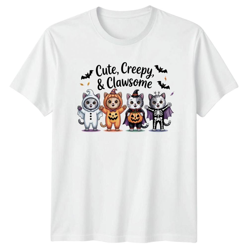 Cute Creepy Clawsome TShirt Halloween Cat Animal Halloween Gift For Him S