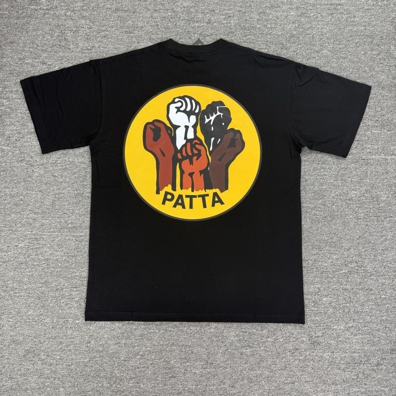 Cross-border trendy brand PATTA European and American street creative fun printing men's and women's casual loose short-sleeved collection T-shirt 