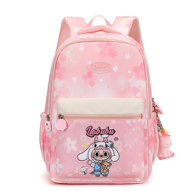 

Stylish Backpack Girls For School Unique Cartoon Pattern Lightweight And Comfortable For Grades One To Two Small розовый
