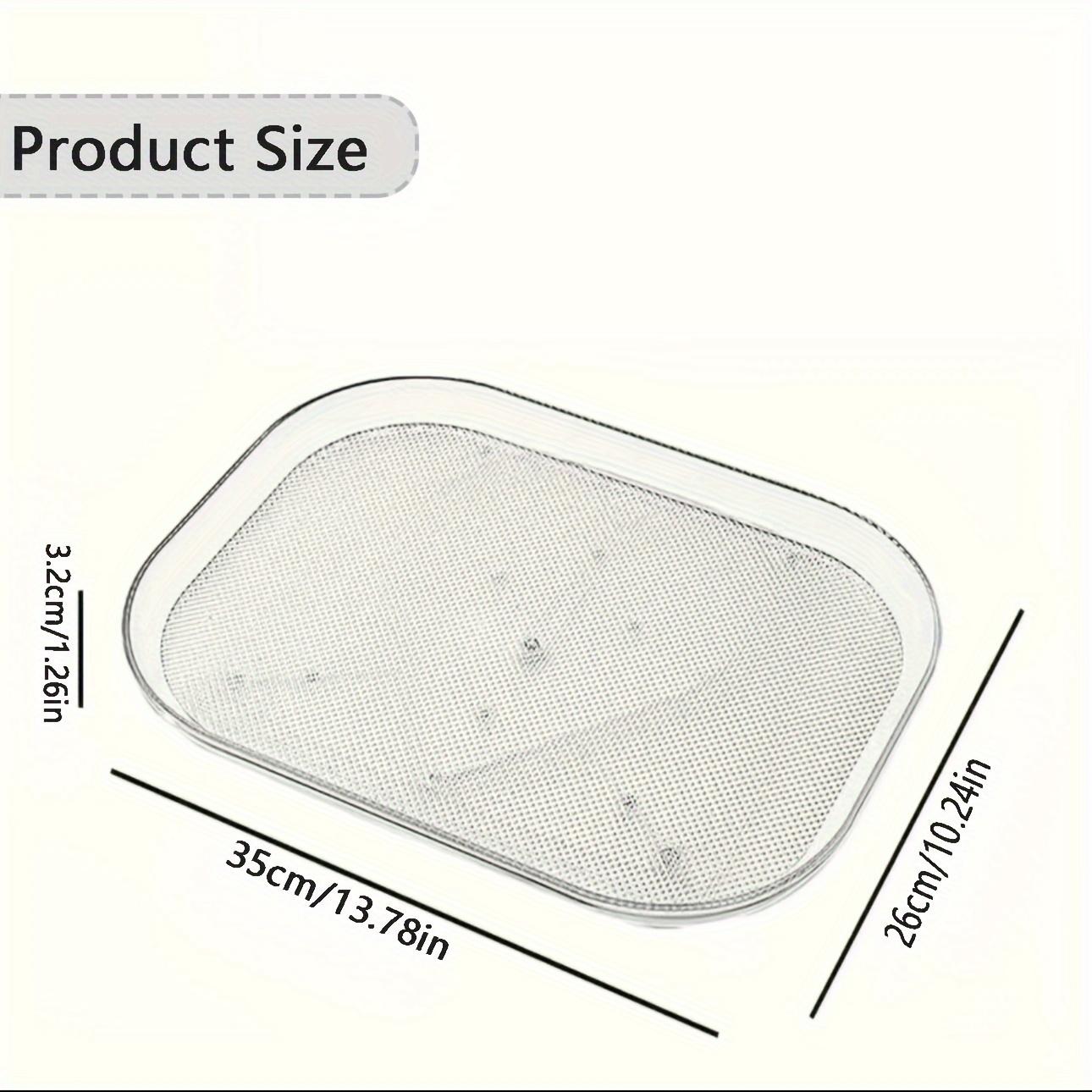 

Поворотный лоток для хранения, 1 шт., прямоугольный органайзер для холодильника, поворот на 360°, подходит для шкафов, кладовых, кухонь, столешниц, кухонных принадлежностей