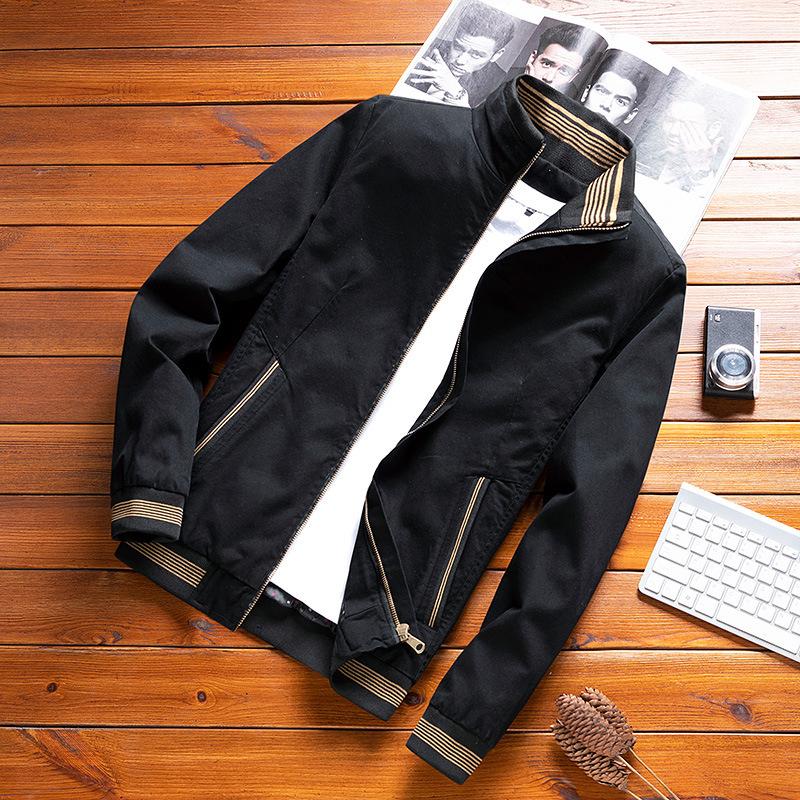 Spring and Autumn New Men's Jacket Thin Coat Teenagers Korean Slim Top Men's Cotton Casual Jacket