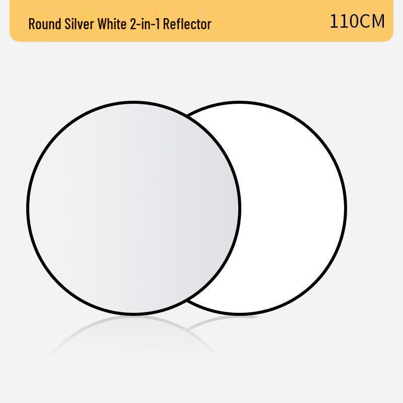 OLOEY 2-in-1 Silver/White Foldable Photography Reflector