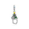 Christmas Original Copper Charms Snow Santa Claus Earrings Beads Fit Necklace Bracelets Diy Gifts Fine Jewelry