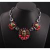 Exaggerated Retro Mixed-Color Gemstone Short Collarbone Necklace, Women'S Jewelry, Can Be Mixed