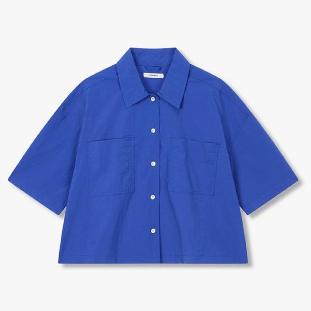 

Studio Tomboy Back Pleat Short Sleeve Shirt 9176221985 Blue/OS