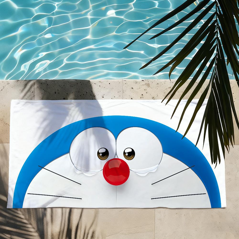 Cute Towel Shower Sauna Travel Spa Quick Dry Gym Accessories Soft D-DorAemon-S Cartoon Large Beach Towels