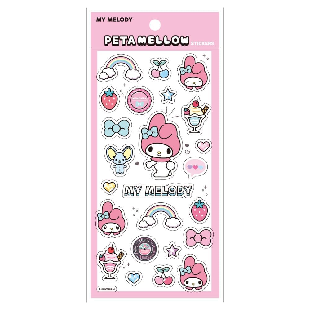 T s Factory Sanrio Characters Petamelow Stickers My Melody H175 x W90 mm Generic Stickers