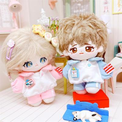 10cm and 15cm Cotton Doll Clothes: Cute Starfish and Normal Body Student Captain Outfit