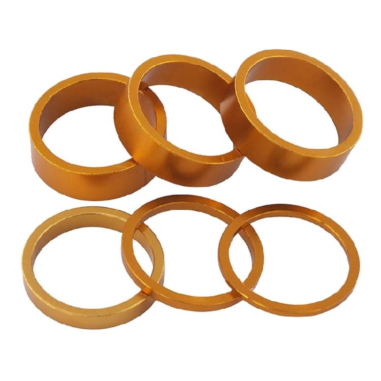 6Pcs Aluminum Alloy Bike Headsets Spacers Replacement Bicycles Front Stem Fork
