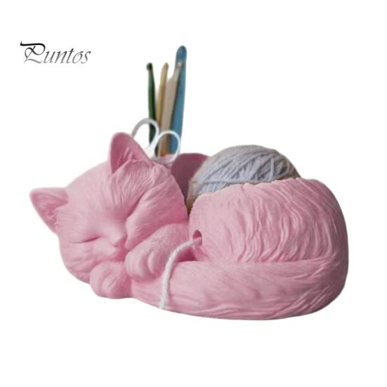 Yarn Organizer Bowl Cat for Crocheting And Knitting, Cute Holder Shaped Organizer, Stylish Minimalist Crochet Lovers Knitters