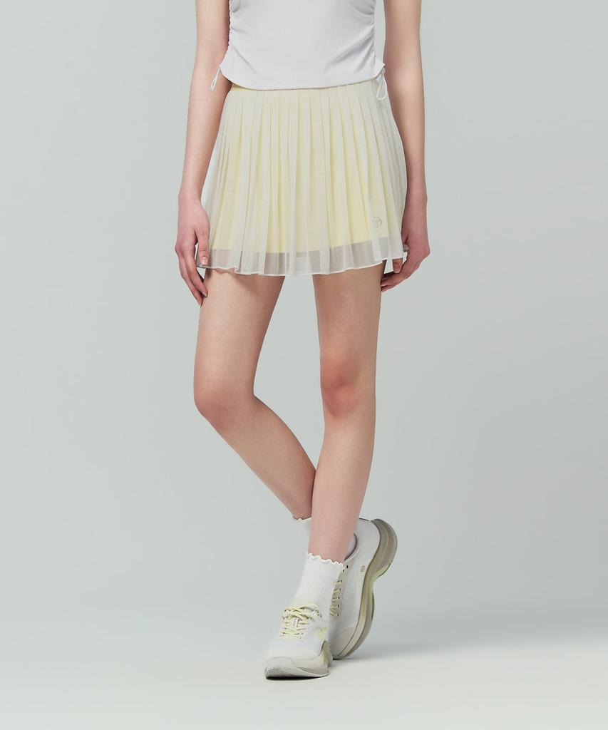 SERGIO TACCHINI W Tacchini Flying Mesh Skirt (L.Yellow)