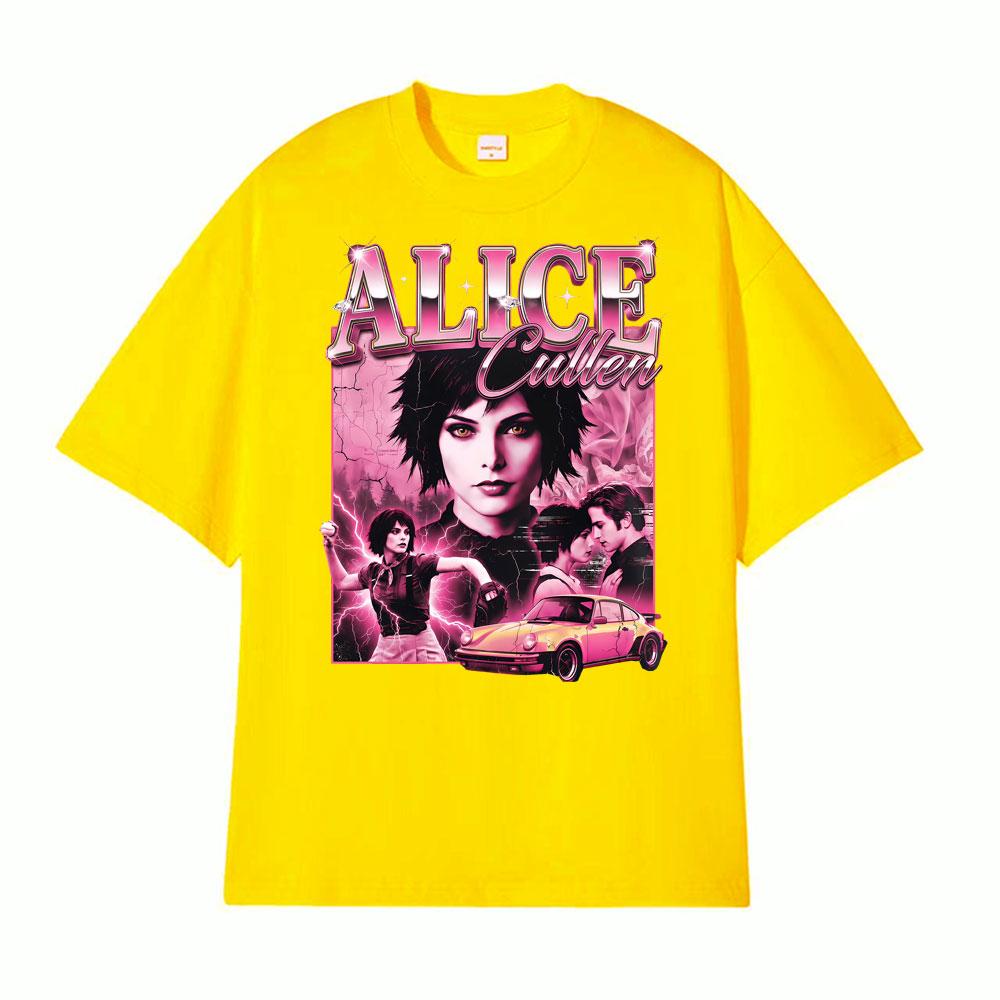 Alice Cullen Team Vampire Movie Graphic 2026 Tshirts Men Women Summer Vintage High Street T Shirt 100 Cotton Oversized Tshirt